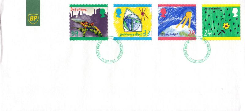 1992 (09) Green - British Petroleum Cover - Hemel Hempsted FDI