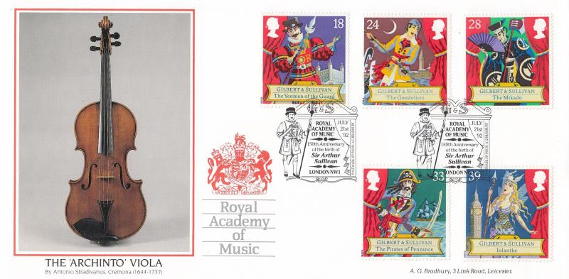 1992 (07) Gilbert & Sullivan - Bradbury 'Royal Academy of Music' Official