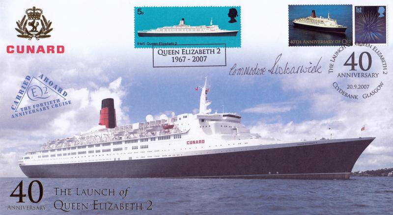 2007 (09) Cunard QEII 40th Anniversary - Internet 'Special' - Signed by Commodore Ronald Warwick