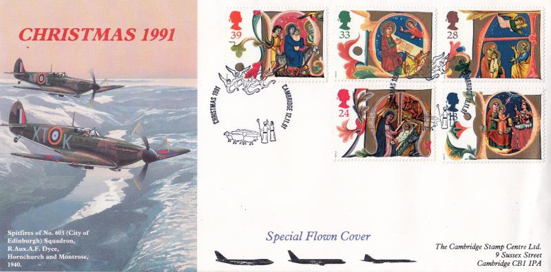 1991 (11) Christmas - Cambridge Stamp Centre Official (Unsigned)