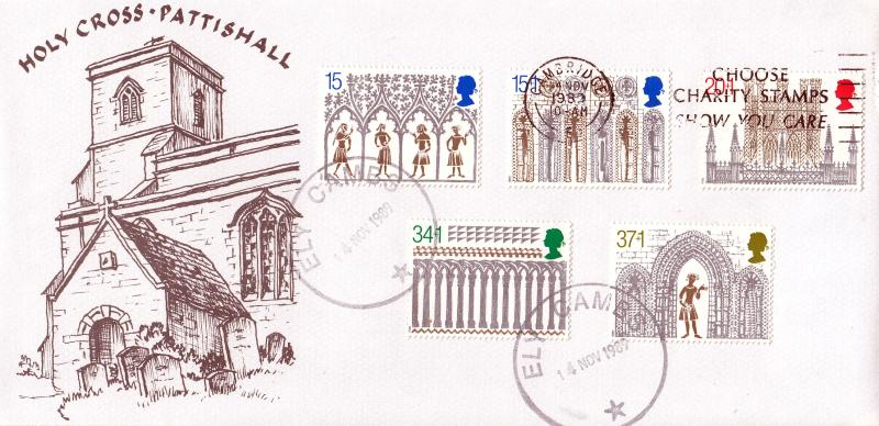 1989 (11) Christmas - Holy Cross Pattishall Cover - Choose Charity Stamps Slogan (With Ely CDS)