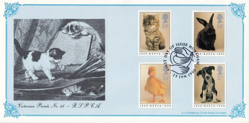 1990 (01) RSPCA - Bradbury Victorian Print 46 - Horsham H/S