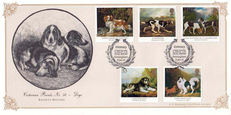1991 (01) Dogs - Bradbury Victorian Print 56 - Crufts Dog Show, Birmingham H/S