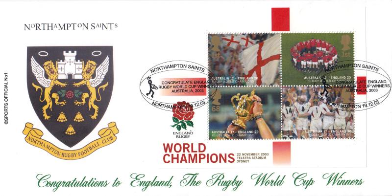 2003 (12) Rugby Winners M/S - Brazier Northampton Saints (Badge) Sports Official No 1