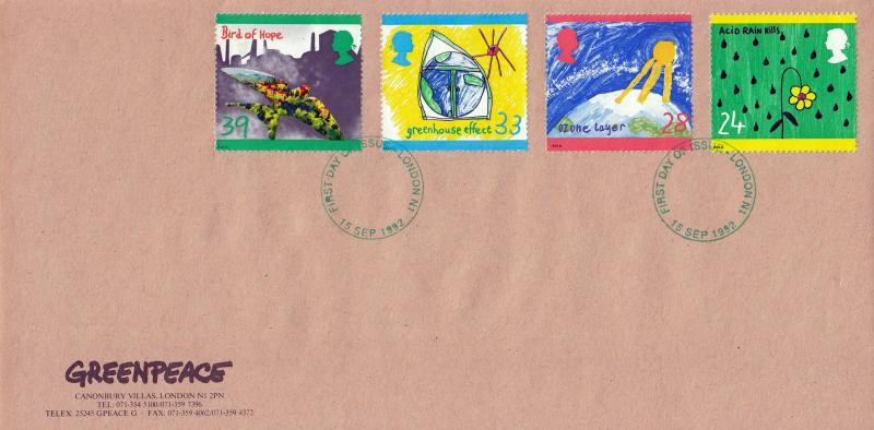 1992 (09) Green - Greenpeace Cover - London N1 FDI