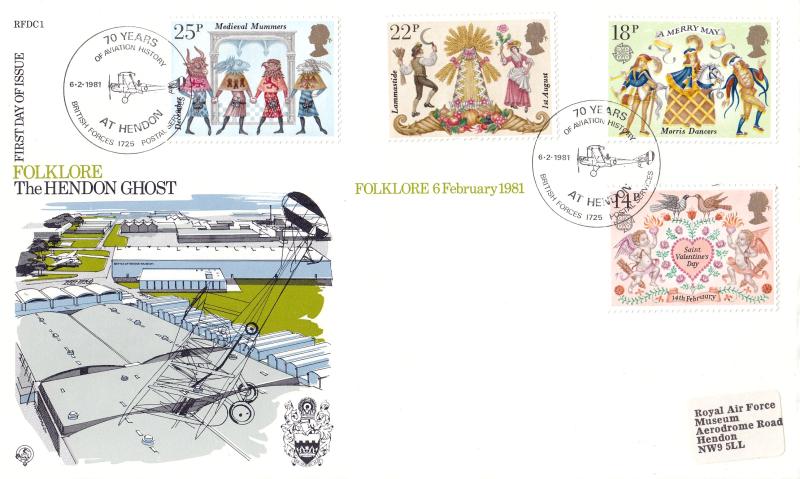 1981 (02) Folklore - Forces RFDC 1 Official - With NO Flight Cachet's