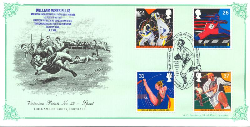 1991 (06) Sports - Bradbury Victorian Print 59 Official
