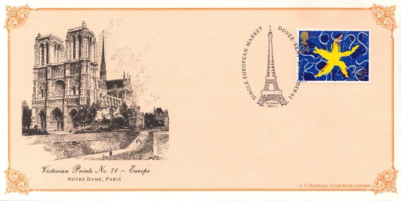 1992 (10) Single Market - Bradbury Victorian Print 71 Official