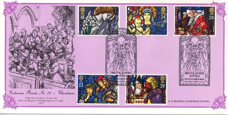 1992 (11) Christmas - Bradbury Victorian Print 72 Official