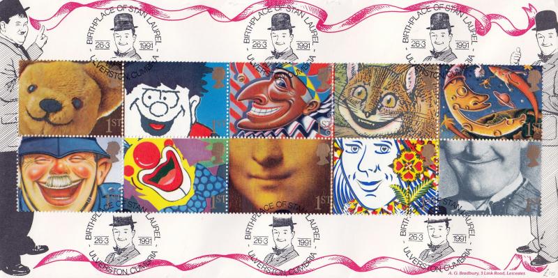 1991 (03) Greetings - Bradbury 'Birthplace of Stan Laurel', Ulverston Offcial