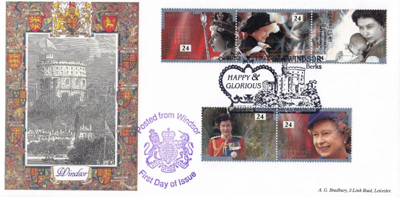1992 (02) Accession - Bradbury 'Happy & Glorious' Windsor Official
