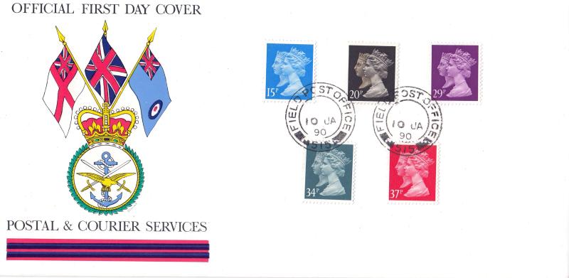 1990 (01) Penny Black (Stamps) - Postal & Courier Services Cover - Field Post Office 515 CDS
