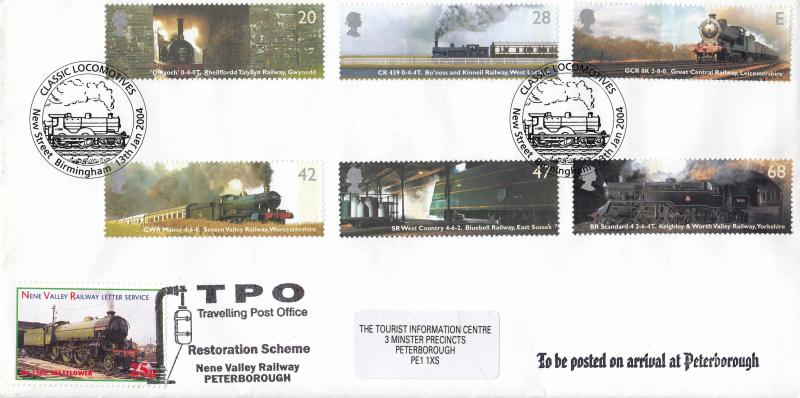 2004 (01) Classic Locomotives (Stamps) - Nene Valley Railway Special - New Street, Birmingham H/S