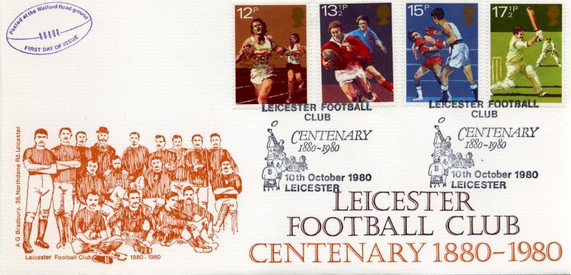 1980 (10) Sports - Bradbury 'Leicester Football Club' LFDC 5 Official