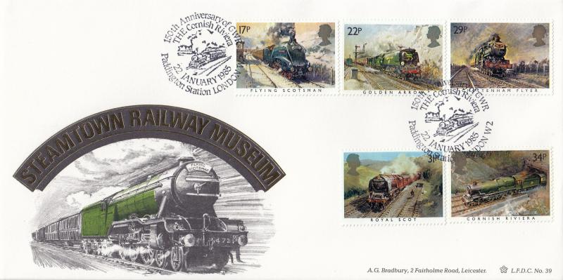 1985 (01) Famous Trains - Bradbury LFDC 39 'The Cornish Riviera, Paddington' Special
