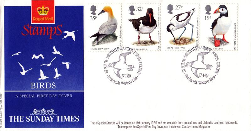 1989 (01) RSPB - RM/The Sunday Times Cover - St Kilda Puffin Colony H/S
