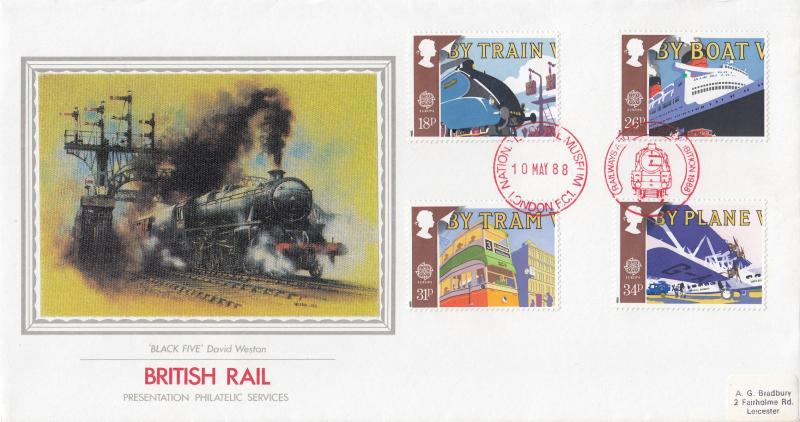 1988 (05) Transport - PPS 'Silk' - National Postal Museum, Railways and The Post Exhibition H/S
