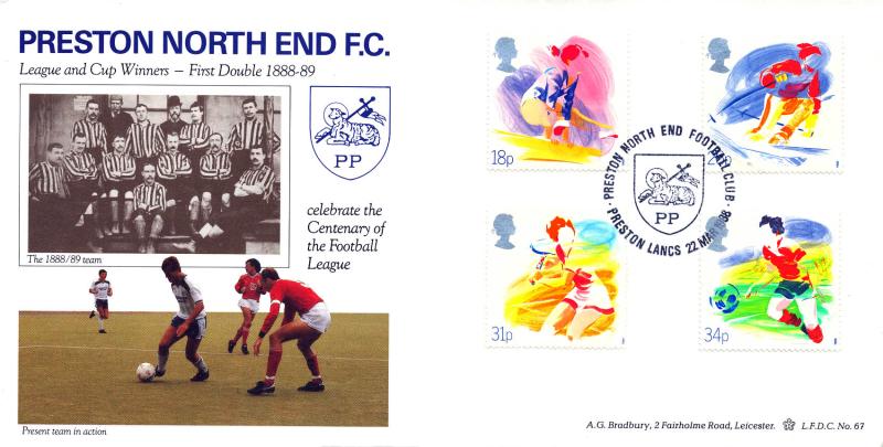 1988 (03) Sports - Bradbury LFDC 67 'Preston North End Football Club' Official