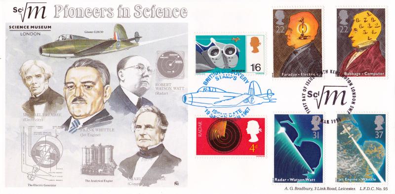 1991 (03) Scientists - Bradbury LFDC 95 'Science Museum, Kensington' Special