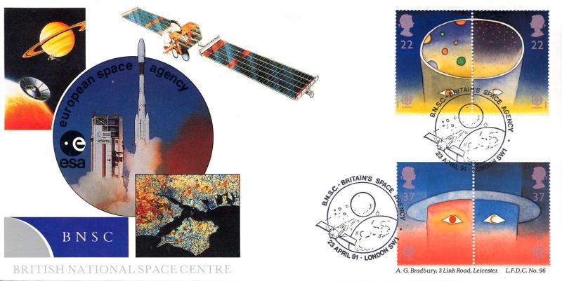 1991 (04) Europe In Space - Bradbury LFDC 96 'BNSC' Official