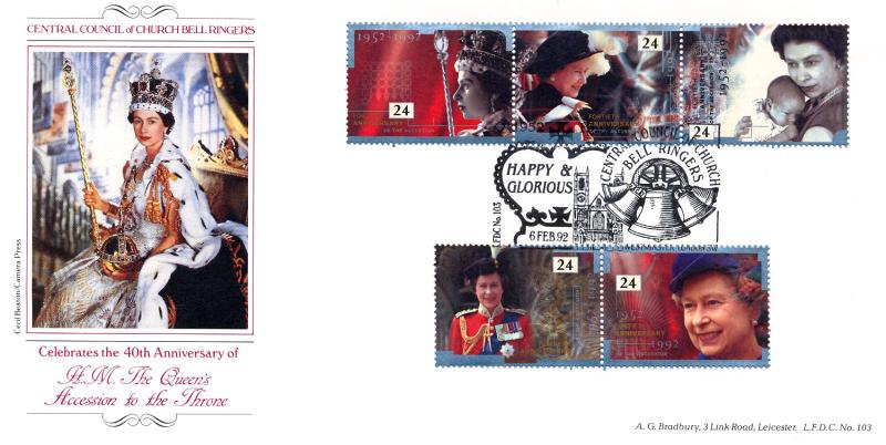 1992 (02) Accession - Bradbury LFDC 103 'Church Bell Ringers' Official