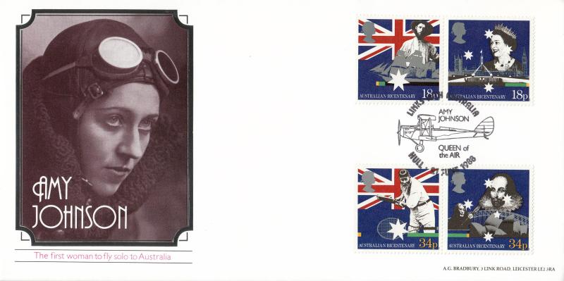 1988 (06) Australia - Bradbury Amy Johnson 'Links With Australia' Official