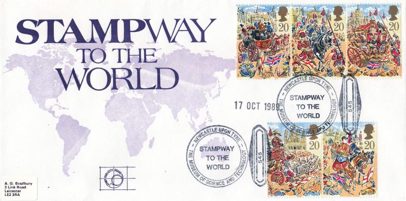 1989 (10) Lord Mayor's Show - SP Board 'Stampway To The World' Official