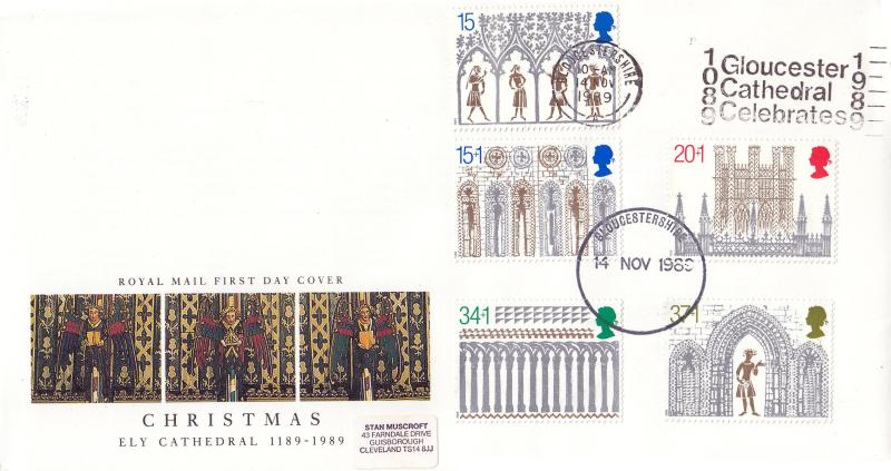 1989 (11) Christmas - RM - Gloucester Cathedral Celebrates Slogan