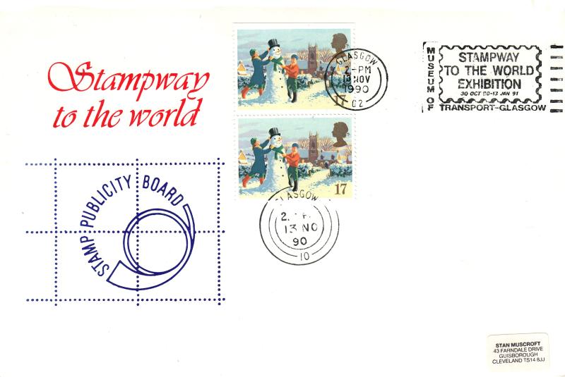 1990 (11) Christmas (Christmas Booklet) - Stampway To The World Cover - Stampway To The World Exhibition Slogan