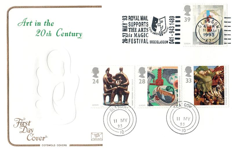 1993 (05) Arts - Cotswold - Royal Mail Supports The Arts is Magic Festival Slogan