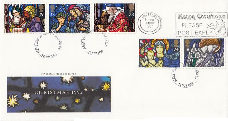 1992 (11) Christmas - RM - Happy Christmas, Please Post Early Slogan