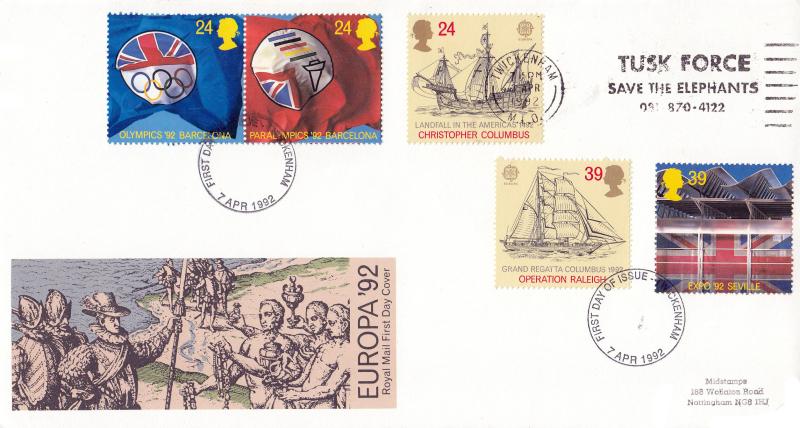 1992 (04) Europa - RM - Tusk Force, Save The Elephants Slogan