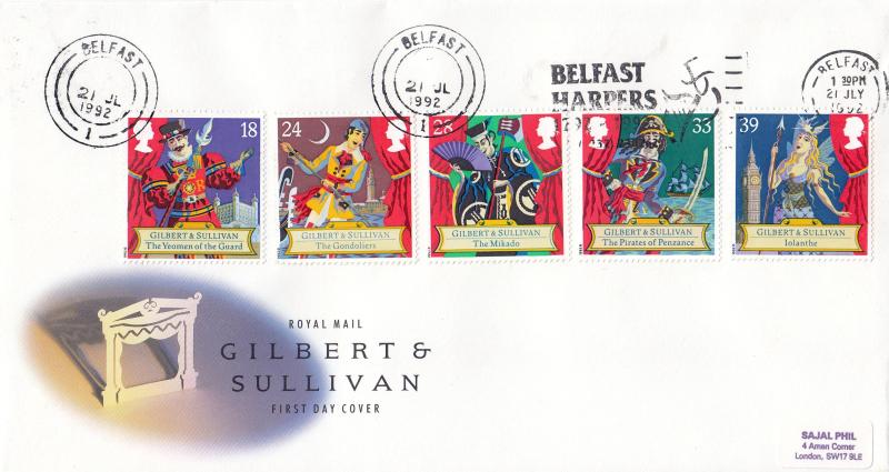1992 (07) Gilbert & Sullivan - RM - Belfast Harpers Slogan