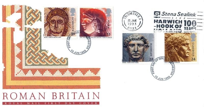 1993 (06) Roman Britain - RM - Stenna Sealink Line, Harwich-Hook of Holland Slogan