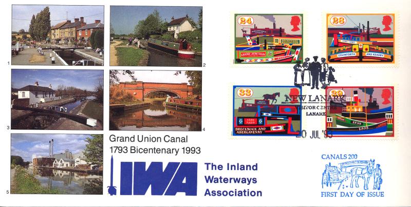 1993 (07) Canals - Bradbury LFDC 116 'New Lanark Visitor Centre' Special