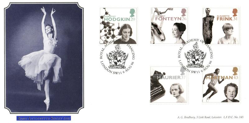 1996 (08) Women - Bradbury LFDC 143 'Royal Academy of Dancing, SW11' Official