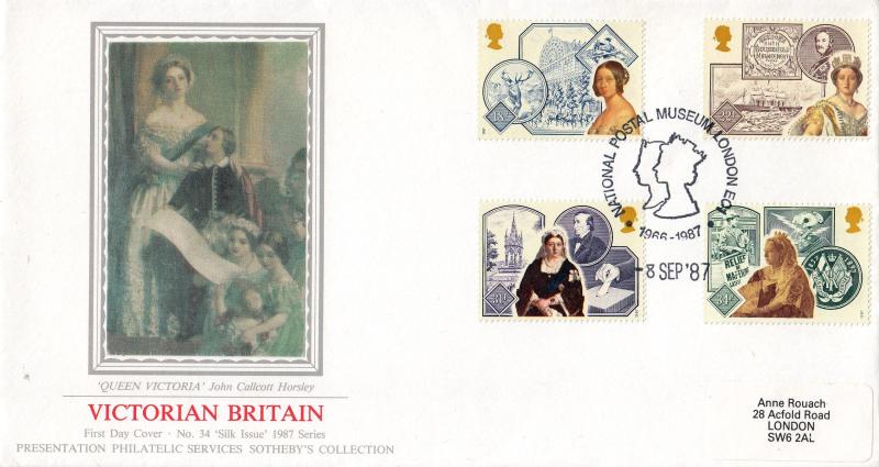 1987 (09) Victorian Britain - PPS Silk - National Postal Museum H/S