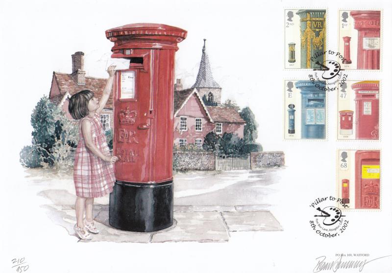 2002 (10) Post Boxes - Westminster 'Palette' Official
