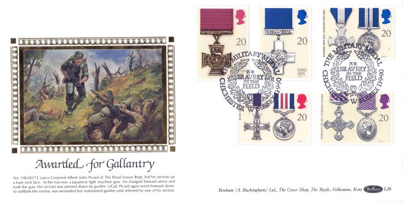 1990 (09) Gallantry - Benham L26 Military Medal, Chichester Official