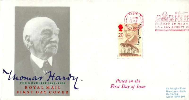 1990 (07) Thomas Hardy - RM - Visit Forres, Europe In Bloom Slogan