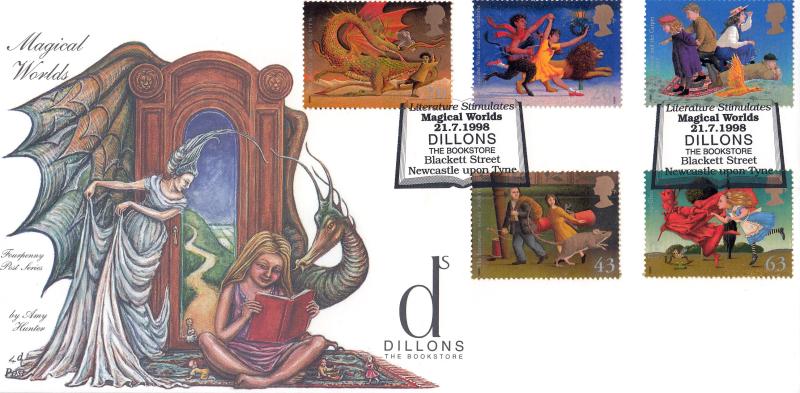 1998 (07) Magical Worlds - 4d Post 'Dillons Bookstore' Official
