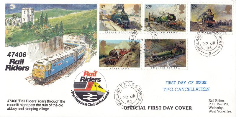 1985 (01) Famous Trains - DGT 'Rail Riders' Official - Midland TPO GG North 2 CDS