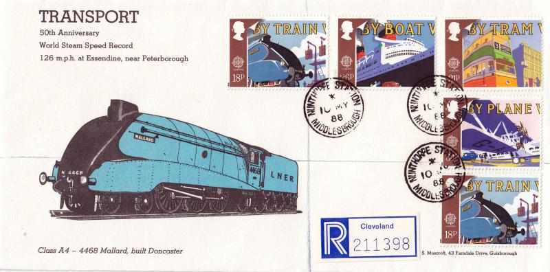 1988 (05) Transport - Muscroft 'Mallard' Cover - Nunthorpe Station CDS