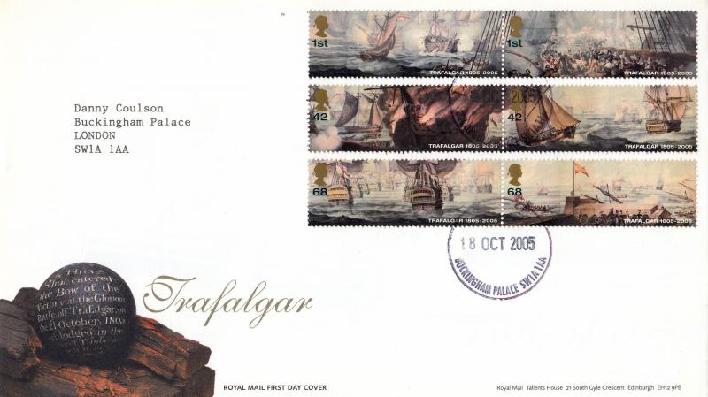 2005 (10) Battle of Trafalgar (Stamps) - RM - Buckingham Palace CDS