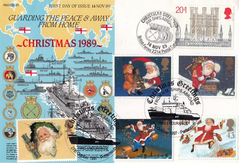 1989 (11) Christmas - FAA (Fleet Air Arm) Museum Official (s) - Doubled 1997 Christmas Set