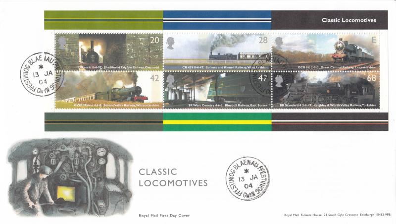 2004 (01) Classic Locomotives (M/S) - RM - Ffestiniog CDS