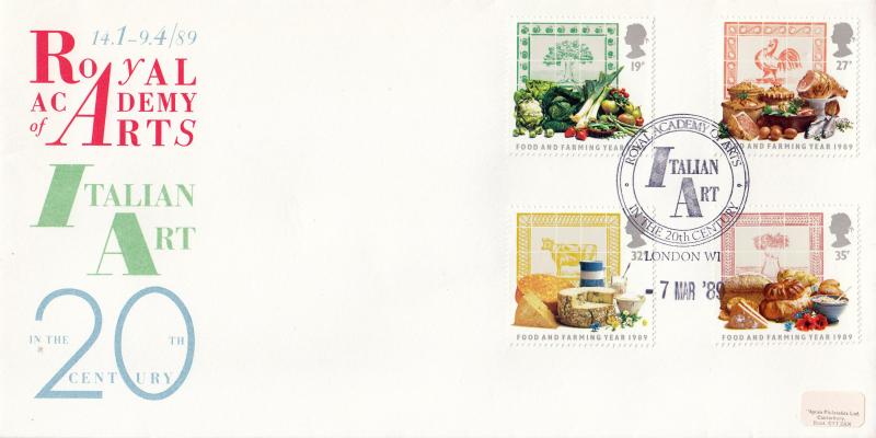 1989 (03) Food & Farming - Pilgrim 'Royal Academy of Arts Italian Art' Official