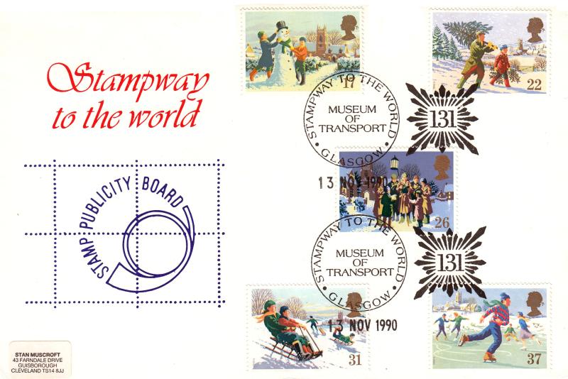 1990 (11) Christmas - Stamp Publicity (SP) Museum of Transport Official