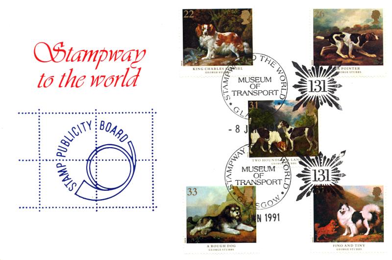 1991 (01) Dogs - Stamp Publicity (SP) Museum of Transport Official
