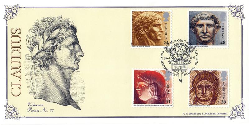 1993 (06) Roman Britain - Bradbury Victorian Print 77 'Colchester' Official